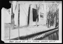 Boat House at 5000 Miami Shores drive.  "Brock and Mack Farlane/ Boats-Motors-Marine Supplies/ "Ridge at N. Main, RA 9228, Dayton, O."